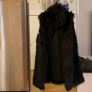 SOLD Faux fur vest - perfect to keep your core warm!